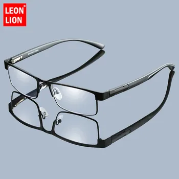 LeonLion Moških Titanove Zlitine TR90 Obravnavi Očala, ki Niso okrogle, Prevlečeni leče Retro Poslovnih Daljnovidnost Recept Očala