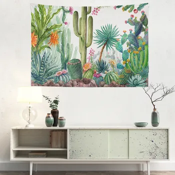 Lepo Cvetje Kaktus Vzorec Tapiserija Steno, Pohištvo Bedspreads Zavese Poliester Dnevna Soba Dekoracijo Ozadju Krpo