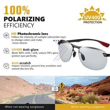Letalski Photochromic sončna Očala Moških Polarizirana Očala Ženske Vožnje Očala sončna Očala za moške lunettes de soleil homme 2020