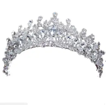 Luksuzni Design ženske krono pokrivala za nevesta poroke tiara poročni makeup headdress princesa baročno krono poročni dodatki za lase