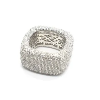Luksuzni Utrla 400pcs Lab Diamantni Prstan 925 sterling srebrni Nakit Angažiranost, Poročni bend, Obroči za Ženske Poročne Stranka pribor