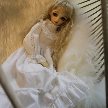 Lutka obleko BJD noč obleke belo obleko spalna obleka za blyth 1/6 1/4 1/3 BJD lutka obleko pribor+lase dekoracijo
