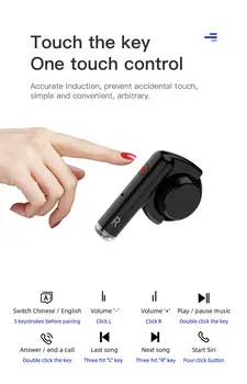 M6 Pametno Gledati TWS Slušalke MP3 3 v 1 Pametna zapestnica Poln na Dotik Srčni utrip Tracker Krvni Tlak Šport Smart Manžeta