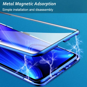 Magnetni Absorpcije Dvojno Stranicami 360 Varnostno Steklo za Xiaomi Mi 9T 9TPro Primeru Telefon Polno Kritje Xiaomi9T Mi9T Pro Mi9TPro Fundas