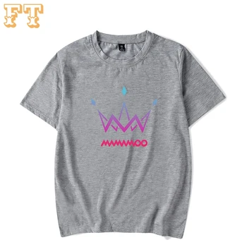 MAMAMOO Vijolično T-shirt Nov Prihod Ženska Kpop Kratek Rokav T Shirt Bombaž Poletje Ženska Športna T Majica Dekle 4XL