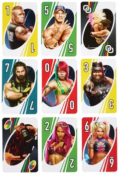 Mattel Igre UNO WWE Družino Smešno Zabave Igre Zabavno Igralne Karte Darilo Polje Uno Kartica Igre