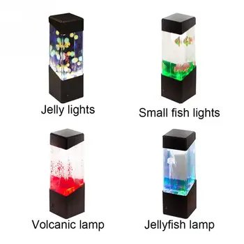 Meduze Tank Night Light Tank Akvarij Slog USB LED Lučka za Senzorično Avtizem Lava Svetilka LED Namizna Svetilka Dropshiping #