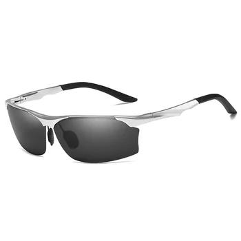 Mens Aluminija Semi-Rimless sončna Očala z Polaroid UV400 Zaščito Športna sončna Očala za Moške Vožnje Polarizirana Sunglass, 5597