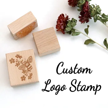 Meri vaš logotip les, gume, žig, Retro lesene žig DIY Scrapbooking dekoracijo Ročno izdelane kartice Obrti standard znamk