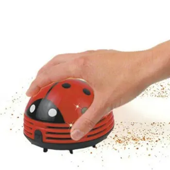 Mini Srčkan Ladybug Namizni sesalnik za Prah Zbiralnik za Domačo Pisarno Tabela Čiščenje Krtačo Mini Velikosti ABS