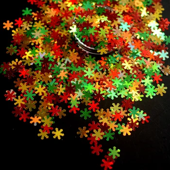Mix Sijoče Božič Bleščice 20/50/100/500g Holografski Barve Jeseni Maple Leaf Snežinka Star Metulj Sequins za Nail Art