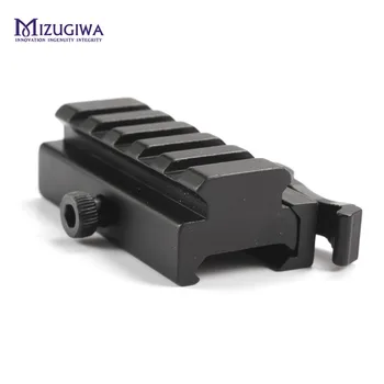 MIZUGIWA 5 Rež / 3 Reže Nizko Profil Hitro Sprostitev Riser QR Blok Picatinny Železniškega Nastavek 20 mm Picatinny Bipod Chasse