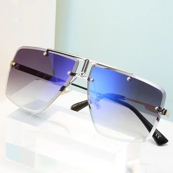 Moda Luksuzni Kvadratnih Kovinski Okvir Gradient Sončna Očala Moški Ženske 2020 Retro Blagovne Znamke Oblikovalec Vožnjo Sončna Očala Trendi Na Debelo