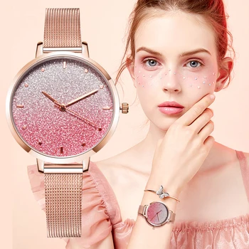 Moda Rose Zlata Ženske Ure Vroče Prodaje Lepe Dame Watch Ženske, Razkošje, Blišč Izbiranje Ultra-tanek Watch Ura reloj mujer