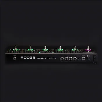 MOOER BLACK TOVORNJAK Kitara pedal 6 učinki pedala, ki je vgrajen v 1 preprost enoto Vgrajeno v natančnosti kitara tuner Stereo izhodov