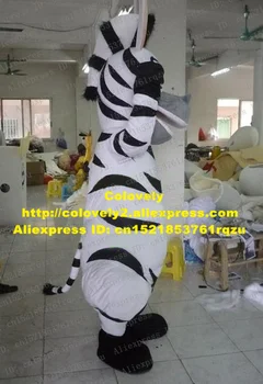Močno Madagaskar Zebra Pinto Marty Marti Mati Maskota Kostum za Odrasle Risani Lik Lica Bulging Boki Preveč Bulging ZZ3948