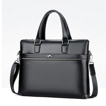 Moški aktovke prosti čas laptop poslovna Torba kakovosti PU formalno delo torbe, velike zmogljivosti, torbici, Moški torbice