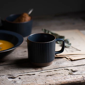 Na Japonskem Slogu Keramike Kave Skodelice Mleka Retro Gospodinjski Cafe Espresso Pijte Vodo Teacup Preprostost Visoko Temperaturna Odpornost