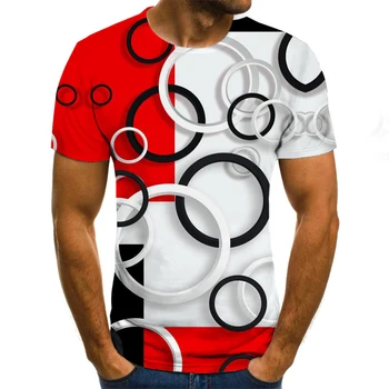 Najnovejše Poletje Moške 3D Tiskanje Kratek Rokav Animal Planet Vzorec Krog Povzetek Bleščečih T-Shirt ženska Športna Majica