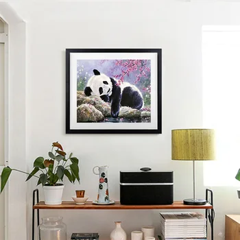 Napping Manjši Panda Diamond Slikarstvo Cartoon Živali Krog Polni Sveder Nouveaute DIY Mozaik Vezenje 5D Navzkrižno Šiv Doma Dekor
