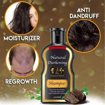 Naravni Temnenje Šampon Stalno Črne Lase Šampon Naravnih Ingver, Barvanje Pogoji Preprečuje Izpadanje Las Belih Las Pokrov