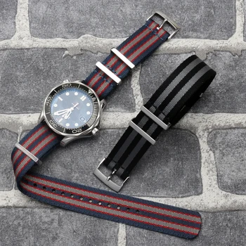 Nepremočljiva in dihanje platno nadomestek Omega Najlon Watch Trak za nove in stare Haima 300 watch 20 mm najlon človeka watchband