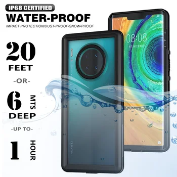 Nepremočljiva Telefon Primeru Za Huawei Mate 30 Pro Primeru Shockproof Potapljanje Plavati na Prostem, 360 Popolno Zaščito Za Mate 30 20 pro Primeru Zajema