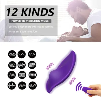 Nevidni Vibrator z Brezžičnim Daljinskim Vibratorji za Ženske 12 Hitrost Nosljivi Stimulator Klitorisa Sex Igrače Vibracijsko Jajce