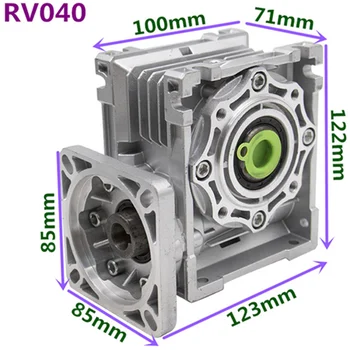 NMRV040 86mm Črv menjalniku hitrosti Zmanjšanje razmerje 5:1 100:1 vhod 14 mm gredi za VREDNOTIJO 24 34 koračnih motornih