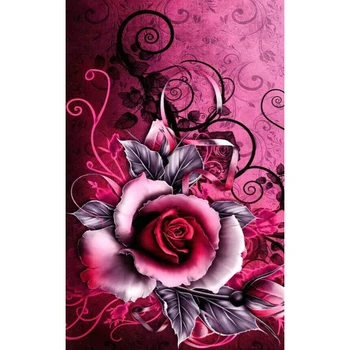 Nov Prihod Ročno Šivanje Umetnosti Rose Cvet 5d Diy Diamond Slikarstvo Celoten Kvadratni Prečni Šiv 3D risanje Diamond