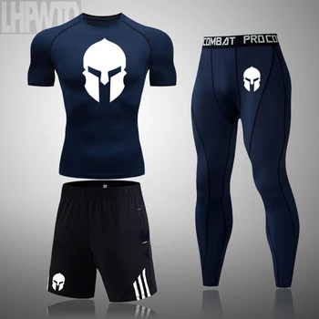 Nova majica Rashguard Športne Moške, ki Teče T Shirt za Moške Spartan Gym Fitnes Usposabljanje MMA Majice za Šport Vrh Nogometnih Dresov