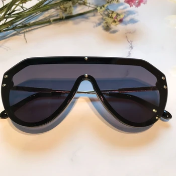 Nova Moda Prevelik Enem Kosu Sončna Očala Ženske Blagovne Znamke Velik Kvadrat Sonce Očala Moških Ogledalo Odtenki Ženski Barve Oculos De Sol