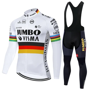 Nove Jumbo Visma Kolesarski Dres 2021 Dolg rokav MTB kolesa, oblačila za poletje pomlad Moških roupa ciclismo masculino