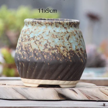 Nove Ustvarjalne Sočna Rastlin Pot Retro Keramični Lonec Stare Mala Stara Kup Pot Lončenina Dihanje Porcelana Palec Ornament Steklom