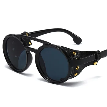 Novi Punk sončna Očala Moških in Žensk Retro blagovno Znamko Design Okrogla sončna Očala sončna Očala Mode UV400 Očala Oculos De Sol