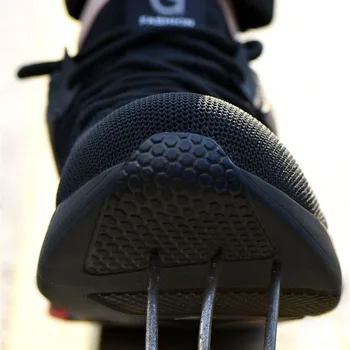 Novo Dihanje Očesa varovalni Čevlji za Moške Udobne Športne Čevlje Neuničljiv Delo Škornji Anti-Vrtanje Jekla Toe Čevlji za Tenis 2020