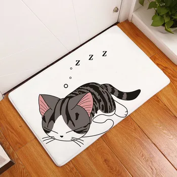 Novo Mehko kopel Mat Sweet Home CAT Natisnjeni Kopalniške Preproge Doormats predpražnike v kuhinji, Dnevni Sobi vpojne Anti-Slip Tapete