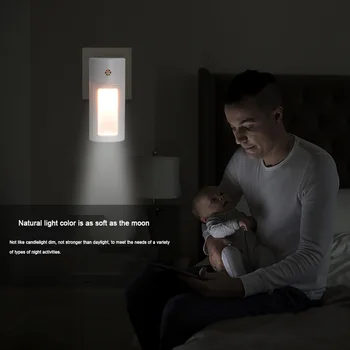 Novo Night Light Senzor Gibanja LED Plug-v Indukcijske Lučka Zaprtih Energetsko varčnih Stenskih Svetil Otrok Noč Luč Nočne Svetilke