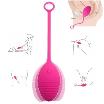 Odrasle Erotična Brezžični Akumulatorski Bullet Jajce Vibrator Sex Igrače Za Ženske in Pari, ki NAS ponovno Polnjenje z vibriranjem Ben Wa Žogo Keglove Vagina