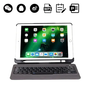 Ohišje Za iPad 2017/2018 9.7 Odstranljivo tipkovnico W Svinčnik Imetnik Stojalo Usnja Kritje Za iPad tablični računalnik 9.7 Tipkovnica klavye A1893 A1954