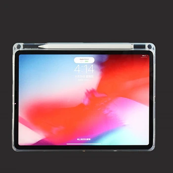 Ohišje za iPad Pro 11 inch 2020 Primerih Pregleden TPU Silikon Tablet Hrbtni Pokrovček s Svinčnikom Nosilec za iPad Pro 2020 Funda Coque