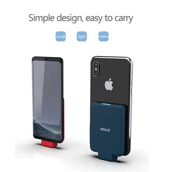 OISLE Mini Prenosni Nazaj Posnetek Zunanje Baterije Polnilnik Primerih Moči Banke za iPhone X XS max 11 Pro/Samsung/Huawei/Xiaomi Banke