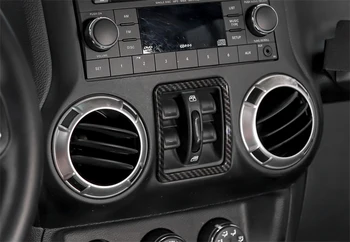 Okna Stikalo Gumb za Kritje Trim za Jeep Wrangler JK 2011-2017 Avto Notranja Oprema Dekoracijo Nalepke Styling ABS 1pcs/Set