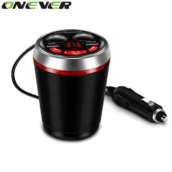 Onever 3 v 1, Bluetooth, FM Oddajnik Avto Glasbe MP3 Predvajalnik za prostoročno telefoniranje, Komplet Držalo Vžigalnik 2 USB Napajanje