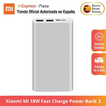 Original Xiaomi Mi Moč Banka 3 10000mAh 18W Carga rápida USB-C Dual USB Powerbank Cargador par computadora portátil Pametni telefon