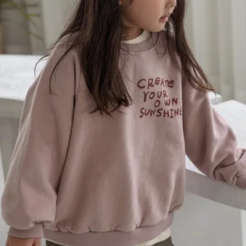 Otrok korejski zimska oblačila nove T loose priložnostne natisniti pismo, dolgo sleeved baby jopica jakna