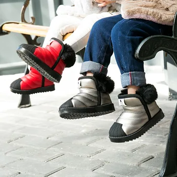 Otrok Sneg Škornji 2020 Zime, Fantje, Otroci Športni Copati Otroci In Modnih Plišastih Toplo Gleženj Martin Dekleta Škornji Baby Boy Čevlji Črni Šport