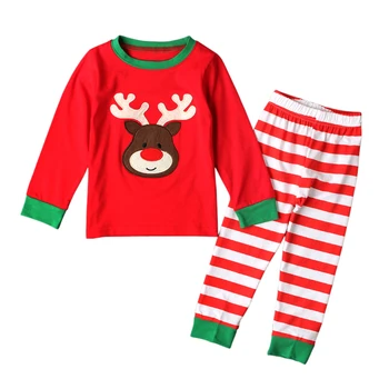 Otroške Pižame Santa Jelena Pyjama Baby Dekleta Pižame Fantje Sleepwear 2-7Y Božič Pajama Določa Pyjama Dolg Rokav Otroci Kopalke
