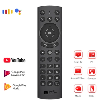 Pametni Dom Zraka Miško Google Pomočnik G20s Pro 433 Mhz IR Glas Vrtavka za Android TV Box Netflix Universial Daljinski upravljalnik