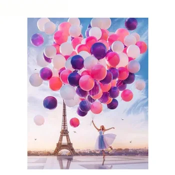 Pisani balon DIY Barvanje Z Številkami Kompleti Akril barve z številke Slike Ročno Poslikane Sodobne Oljna slika Na Steni Sliko